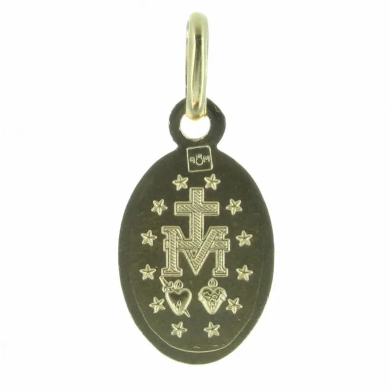 Palais du Rosaire Médaille Miraculeuse festonnée en Plaqué Or 13mm^ Médaille Miraculeuse | Médaille Et Croix Plaqué Or