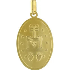Palais du Rosaire Médaille Miraculeuse Or 18 carats, 33mm^ Baptême | Communion