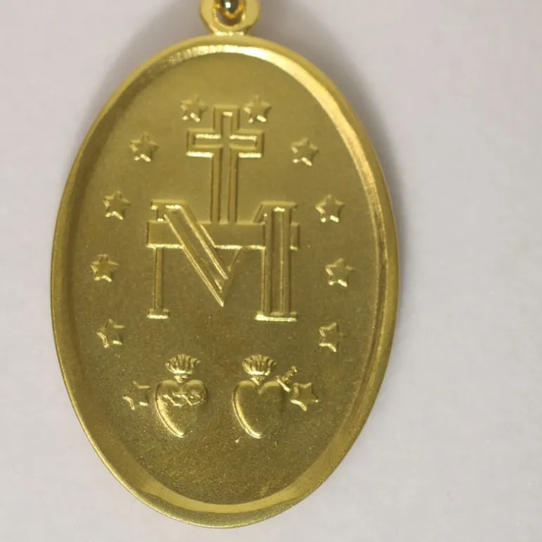 Palais du Rosaire Médaille Miraculeuse Or 18 carats, 33mm^ Baptême | Communion