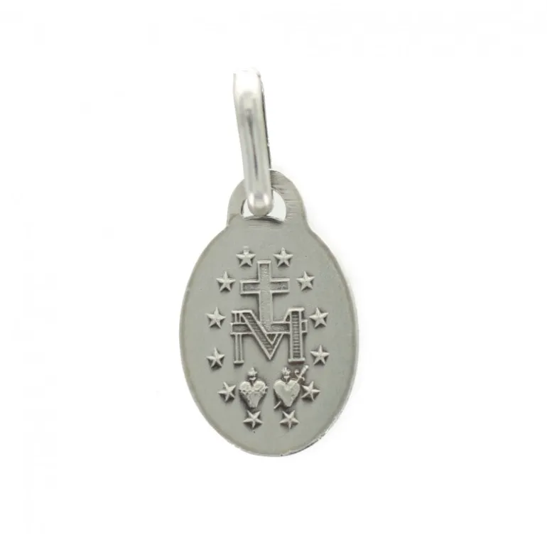 Palais du Rosaire Médaille Miraculeuse ovale en argent 10mm^ Médaille Miraculeuse | Médaille Et Croix Argent