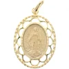 Palais du Rosaire Médaille Miraculeuse plaqué or 20mm avec effet dentelle^ Profession | Baptême