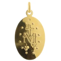 Palais du Rosaire Médaille Miraculeuse Plaqué Or 30 mm^ Médaille Miraculeuse | Médaille Et Croix Plaqué Or