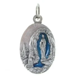 Palais du Rosaire Médaille métal argenté Apparition et Eau de Lourdes^ Médaille Et Croix Métal