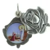 Palais du Rosaire Médaille métal en forme de Rose et Apparition de Lourdes^ Médaille Et Croix Métal