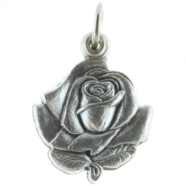 Palais du Rosaire Médaille métal en forme de Rose et Apparition de Lourdes^ Médaille Et Croix Métal