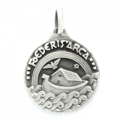 Palais du Rosaire Médaille Notre Dame de la Paix et Arche de Noé 32 mm^ Médaille Et Croix Métal