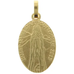 Palais du Rosaire Médaille Notre-Dame d'Artiguelongue en métal doré^ Médaille De La Vierge | Médaille Et Croix Métal