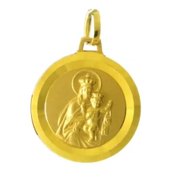 Palais du Rosaire Médaille Or 9 carats Scapulaire 16mm^ Communion | Médaille De Saint