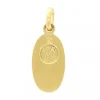 Palais du Rosaire Médaille ovale de la Vierge en plaqué or de 14mm^ Médaille De La Vierge | Médaille Et Croix Plaqué Or