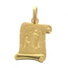 Palais du Rosaire Médaille parchemin en plaqué or 13mm^ Médaille De Saint | Médaille Et Croix Plaqué Or