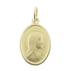 Palais du Rosaire Médaille plaqué Or, Apparition de Lourdes et Portrait Vierge Marie^ Médaille De La Vierge | Médaille De Lourdes