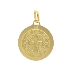 Palais du Rosaire Médaille plaqué or de Saint Benoît 16mm^ Médaille De Saint | Médaille Et Croix Plaqué Or