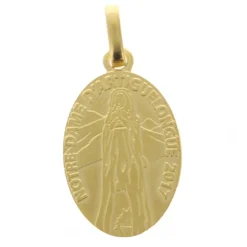 Palais du Rosaire Médaille Plaqué Or Notre-Dame d'Artiguelongue^ Médaille De La Vierge | Médaille Et Croix Plaqué Or