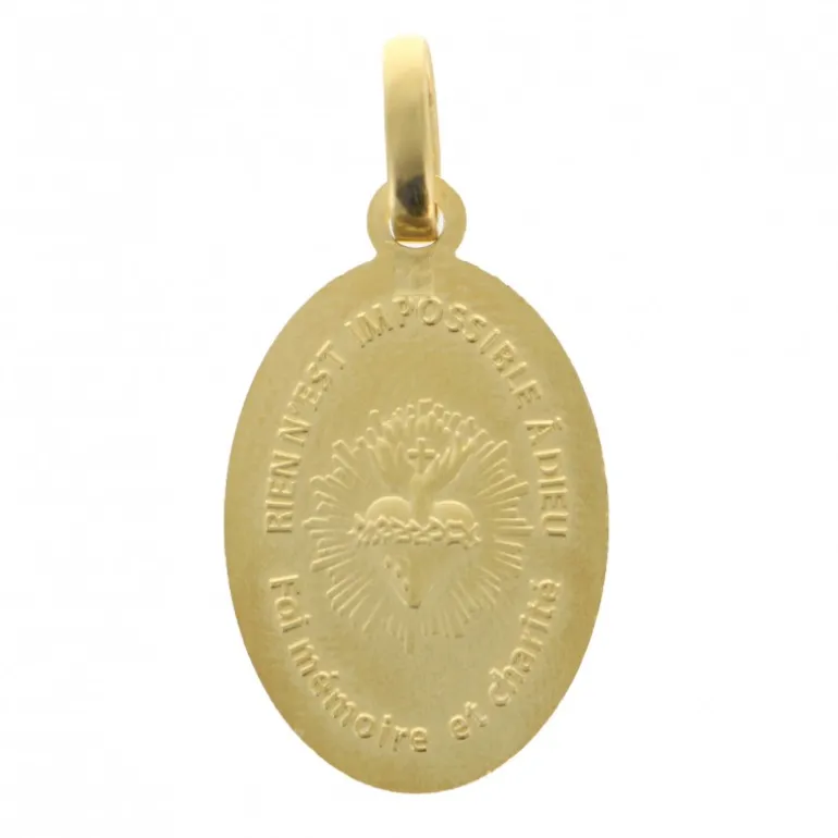 Palais du Rosaire Médaille Plaqué Or Notre-Dame d'Artiguelongue^ Médaille De La Vierge | Médaille Et Croix Plaqué Or