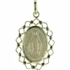 Palais du Rosaire Médaille Plaqué Or Vierge Miraculeuse^ Médaille Et Croix Plaqué Or