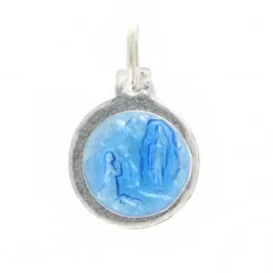 Palais du Rosaire Médaille ronde en argent de l'Apparition de Lourdes^ Médaille Et Croix Argent
