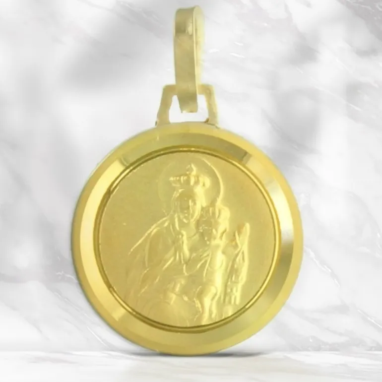 Palais du Rosaire Médaille Scapulaire en Or 12mm^ Communion | Médaille De Saint