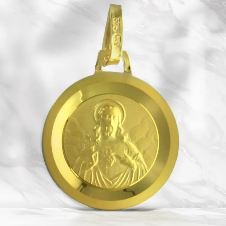 Palais du Rosaire Médaille Scapulaire en Or 12mm^ Communion | Médaille De Saint