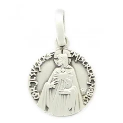 Palais du Rosaire Médaille Scapulaire Moderne en Laiton Argenté de 22 mm^ Médaille De Saint | Médaille Et Croix Métal
