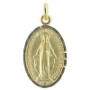 Palais du Rosaire Médaille Vierge Miraculeuse Plaqué Or 25mm^ Médaille Et Croix Plaqué Or