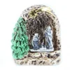 Palais du Rosaire Mini crèche en métal Sainte Famille dans une grotte 5cm^ Décoration De Noël | Crèche