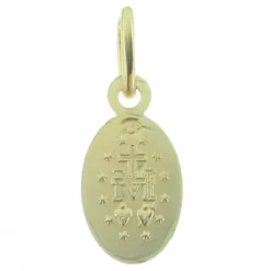 Palais du Rosaire Mini Médaille Miraculeuse en Plaqué Or 10mm^ Médaille Miraculeuse | Médaille Et Croix Plaqué Or