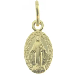 Palais du Rosaire Mini Médaille Miraculeuse en Plaqué Or 10mm^ Médaille Miraculeuse | Médaille Et Croix Plaqué Or