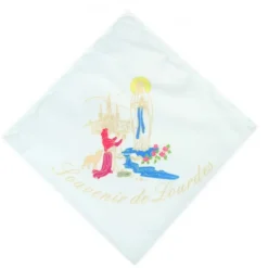 Palais du Rosaire Mouchoir blanc de l'Apparition de Lourdes^ Accessoire