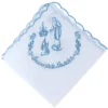 Palais du Rosaire Mouchoir tissu brodé de l'Apparition de Lourdes et souvenir de Lourdes^ Accessoire