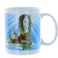 Palais du Rosaire Mug Apparition de Lourdes en boîte décorée^ Vaisselle De Lourdes