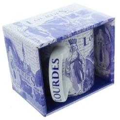 Palais du Rosaire Mug de Lourdes avec des images de la Vierge et lieux de Lourdes^ Vaisselle De Lourdes