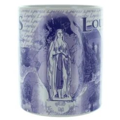 Palais du Rosaire Mug de Lourdes avec des images de la Vierge et lieux de Lourdes^ Vaisselle De Lourdes
