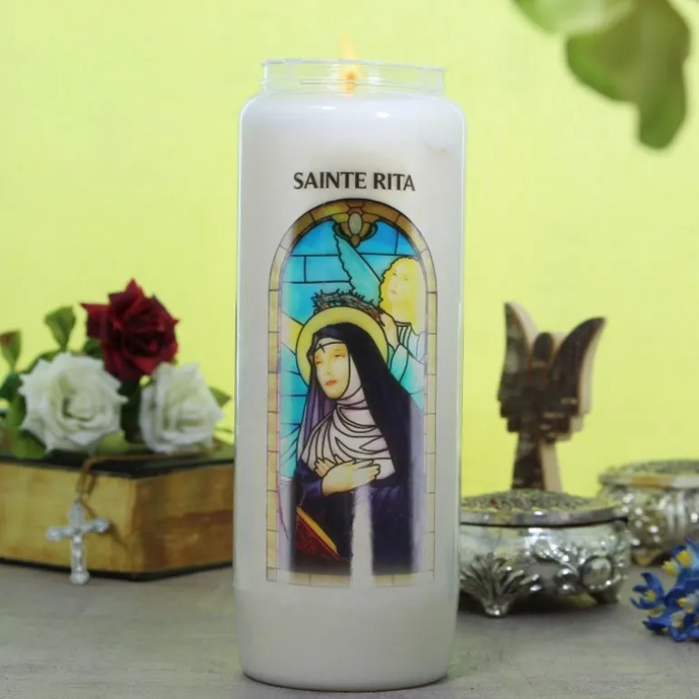 Palais du Rosaire Neuvaine de Sainte Rita avec prières^ Bougie Neuvaine