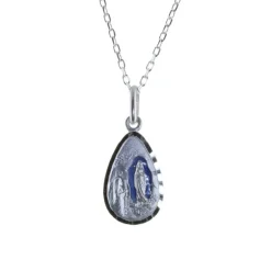 Palais du Rosaire Parure Argent chaîne et médaille Apparition de Lourdes^ Collier En Argent | Médaille De Lourdes