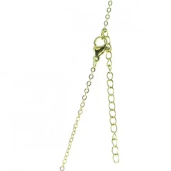 Palais du Rosaire Parure avec pendentif coeur nacré et médaille de Saint Benoît dorée 20mm^ Collier Fantaisie