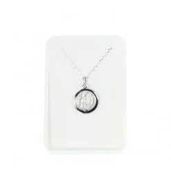 Palais du Rosaire Parure en argent, chaîne et médaille de l'Apparition^ Collier En Argent