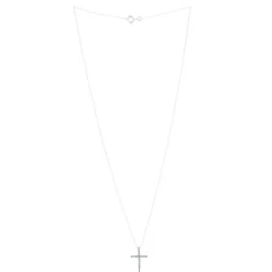 Palais du Rosaire Parure en Argent, pendentif croix à strass sur chaîne de 50cm^ Collier En Argent | Croix En Pendentif