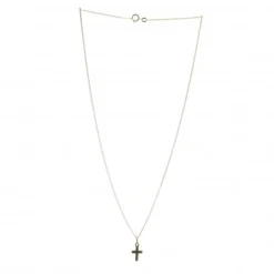 Palais du Rosaire Parure en plaqué or avec double croix 13 mm^ Collier En Plaqué Or