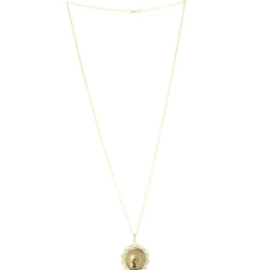 Palais du Rosaire Parure médaille Vierge Marie Plaqué Or et chaîne 50cm^ Médaille De La Vierge | Médaille Et Croix Plaqué Or
