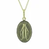 Palais du Rosaire Parure médaille Vierge Miraculeuse 16mm avec une chaîne - Plaqué Or^ Collier En Plaqué Or