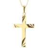 Palais du Rosaire Parure pendentif croix Plaqué Or et chaîne dorée 50cm^ Croix En Pendentif | Médaille Et Croix Plaqué Or