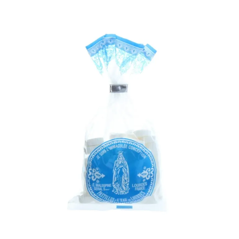 Palais du Rosaire Pastilles menthe à l'eau de Lourdes Sachet de 130g^ Pastille Menthe À L'Eau De Lourdes