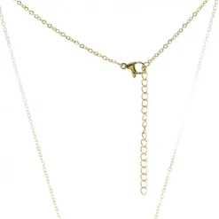 Palais du Rosaire Pendentif coeur nacre , médaille de Saint Michel sur Chaîne dorée^ Collier Fantaisie