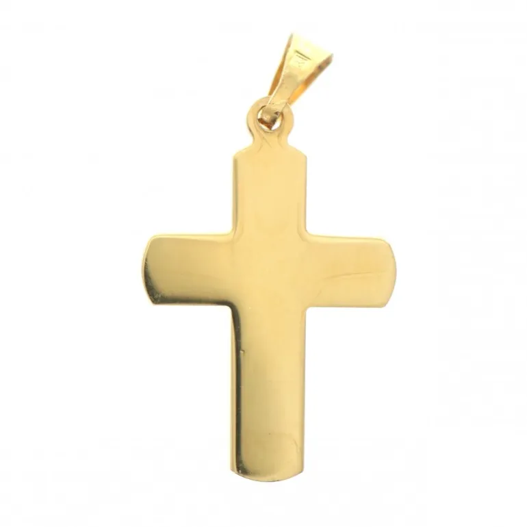 Palais du Rosaire Pendentif croix Apparition en plaqué or 20 mm^ Croix En Pendentif | Médaille Et Croix Plaqué Or