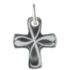 Palais du Rosaire Pendentif croix Argent arrondi^ Croix En Pendentif | Médaille Et Croix Argent