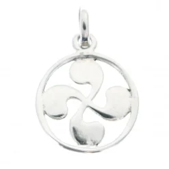 Palais du Rosaire Pendentif Croix basque en argent 20mm^ Médaille De Saint | Médaille Et Croix Argent