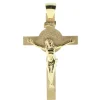 Palais du Rosaire Pendentif croix de Saint Benoit en Plaqué Or^ Croix En Pendentif | Médaille Et Croix Plaqué Or