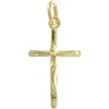 Palais du Rosaire Pendentif croix Plaqué Or classique avec le Christ^ Croix En Pendentif | Médaille Et Croix Plaqué Or