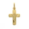 Palais du Rosaire Pendentif double croix plaqué or 12 mm^ Croix En Pendentif | Médaille Et Croix Plaqué Or