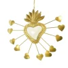 Palais du Rosaire Pendentif en métal Ex-votos avec coeur et mini coeurs^ Cadre Religieux